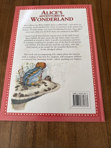 Lewis Carroll's Alice's Adventures in Wonderland Hardcover Book with CD - Picture 2 of 4