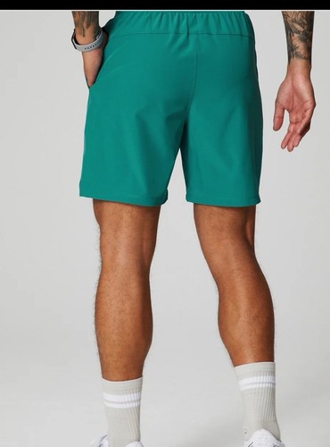 Fabletics Herren M-The 7" Fundamental Shorts II ungefüttert Miami Tide türkis blau neu mit Etikett - Bild 2 von 3