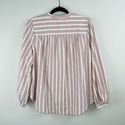 Xirena Huntley Stripe White Balloon Sleeve Natural Pearl Oversized Top Small NWT - Bild 16 von 16