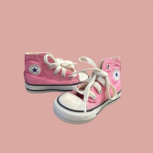 Converse All Star Hi Top Chucks Infant Size 4 Pink 11.5CM