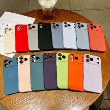 Magnetic Silicone TPU Soft Case For iPhone 17 Pro Max 16 15 14 Pro Max 13 12 Pro