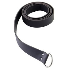 Medieval Knight Leather Belt Mens Reenactment Accessory Black Length 75" 190cm 