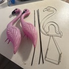 Vintage Blow Mold Pink Flamingos Plastic ( 1 Steel )