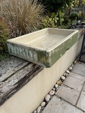 Reclaimed Antique Fluted Ceramic Shallow Sink