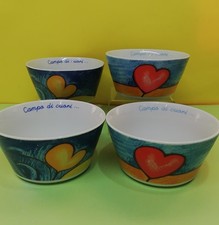 EGAN 1 COPPETTA CAMPO DI CUORI COPPETTE CIOTOLA AZZURRO O BLU CM. 13X6,5 TAZZA 
