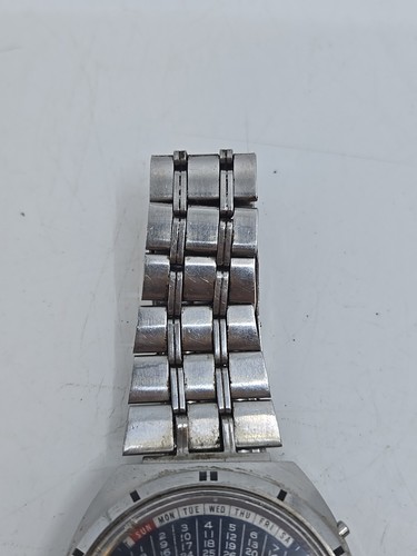 Orologio Vintage Raro Wittnauer 2000 Automatico Quadrante Blu Data Giorno Perpetuo Anni 70 - Foto 2 di 8