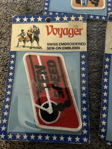 VTG Voyager Swiss Embroidered Sew On Emblems Patches Camper Ten Speed Bearbait - Picture 4 of 5