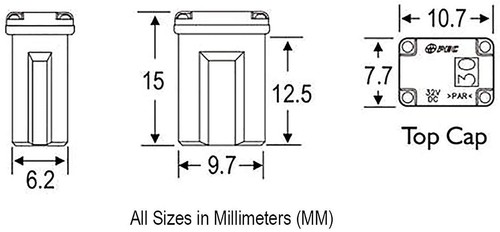 10 Stück 608830 30 Amp Micro Cartridge Sicherungen Micro Fuse FMM Mcase Micro Buchse... - Bild 6 von 6