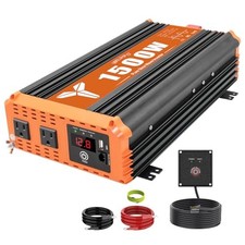 1500 Watt Pure Sine Wave Power Inverter 12V DC to 120V AC,3000W Surge Peak