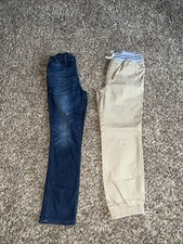 Lot Of 2 Boys Cat  Jack Stretch Jogger Skinny Jeans Pants Size 12