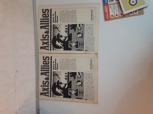 Vintage Axis Allies Board Game Pieces Reference Cards Manual - Picture 2 of 6