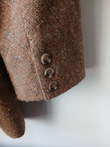 Giacca blazer vintage Liz Claiborne ELIZABETH marrone tweed taglia 20 foderata misto lana - Foto 9 di 9