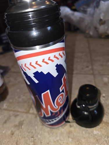 New York Mets 20coz Stainless Steel Water Bottle MLB Tumbler GYM Hiking Mr Shea