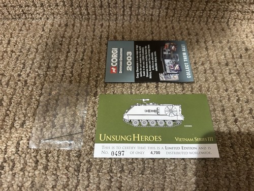 Corgi 1:50 M106 Mortar Carrier/Armored Personnel Carrier Vietnam 1965 No US51102 - Picture 14 of 15
