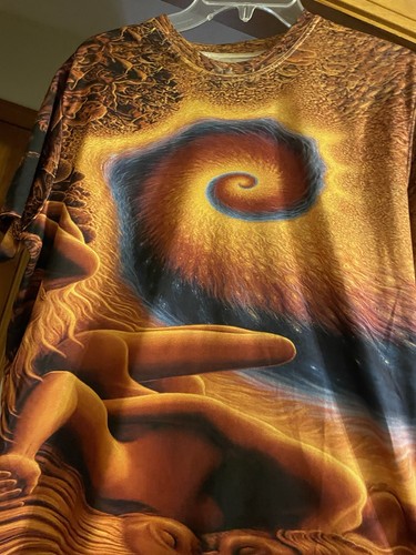 Shirt Large Adult Unisex Psychedelic W/ Man & Woman Tee Great Colors - Picture 3 of 6