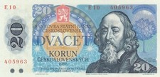 Czechoslovakia 20 Korun 1988 P 95 UNC Jan Amos Komensky 2 Pcs