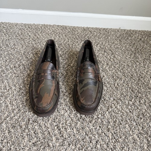 GH Bass Larson Super Lug Weejun Halbschuh US Herren Größe 12 D grün Tarnschuh NEU lesen - Bild 12 von 12