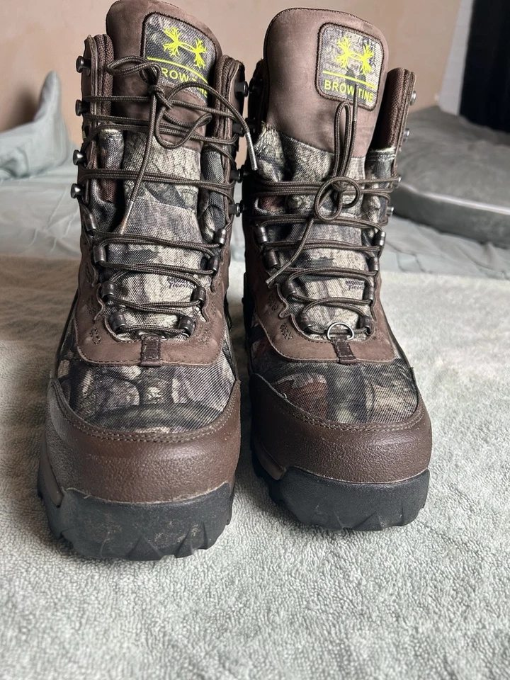 Mens Under Armour Brow Tine 800g Insulated Camo Hunting Boots Gore Tex, Size 8 - Image 3 of 4