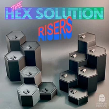 Action Figure Display Stands Hex Solution Bundles – 3D Printed Multi-Tier Risers
