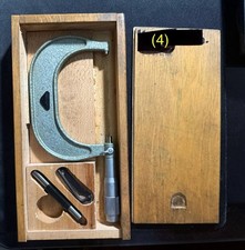 Micrometer 3-4” inch with Calibration gauge and wooden box