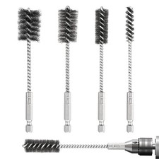 4 PCS Stainless Steel Wire Brushes,Hex Shank Handle Small Wire Brushes,for Dr...