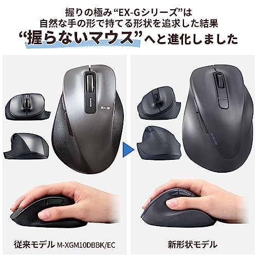 ELECOM Mouse Wireless Mouse EX-G Bluetooth Quiet S Size 5 Buttons Multi-Pairing - Picture 2 of 7