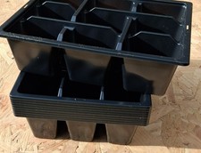 10 Lots of 9 Cell Bedding Multi Plant Pot Pack Trays with Holes