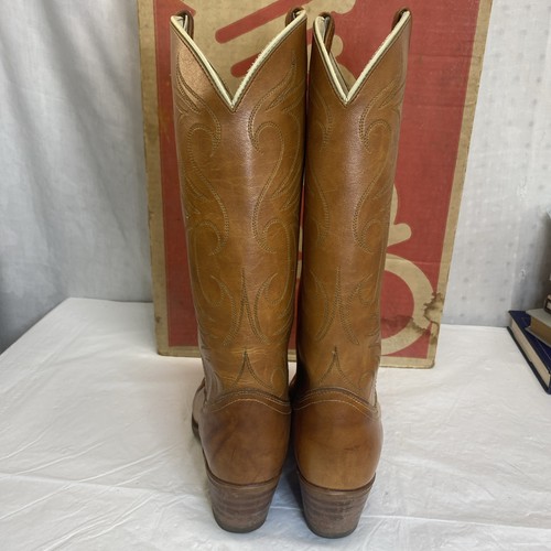 Vintage Acme Dingo Damen-Cowgirl-Stiefel Westerngröße 8M braune Nähte - Bild 4 von 20