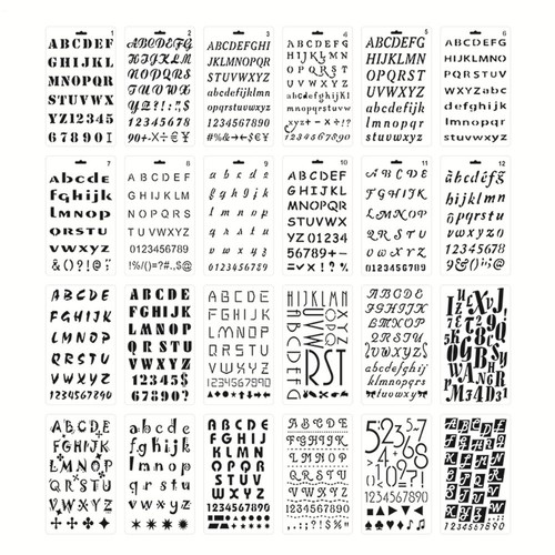 24 Stück Buchstaben-Vorlagen, weiche Kunststoff-Alphabet-Schablonen, DIY-Zeiche - Bild 2 von 8