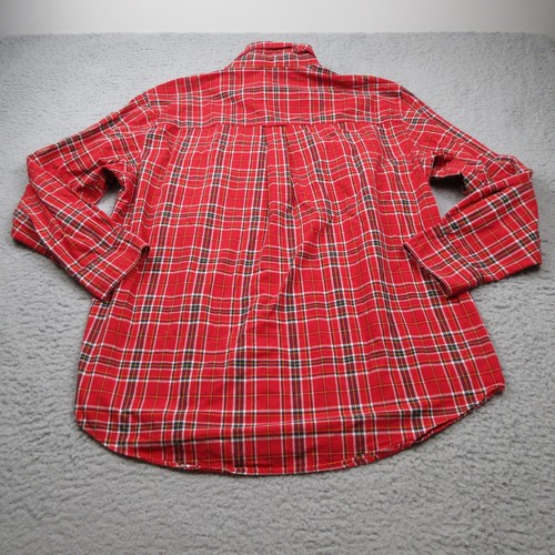 Vintage Chaps Ralph Lauren Shirt Mens Large Red Plaid Long Sleeve Button Up - Picture 6 of 7