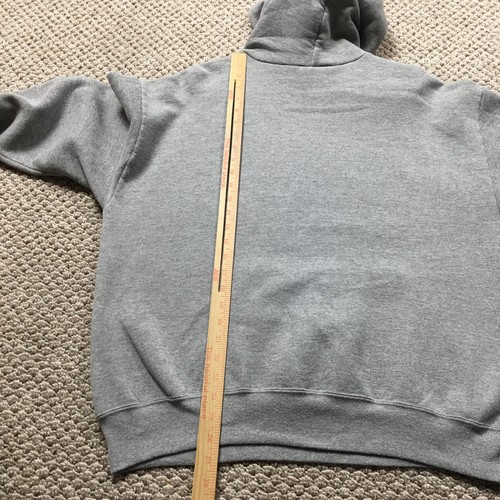Vintage Jerzees Hoodie Mens XL Gray USA Made Pullover Sweatshirt 90s Streetwear - Picture 7 of 10