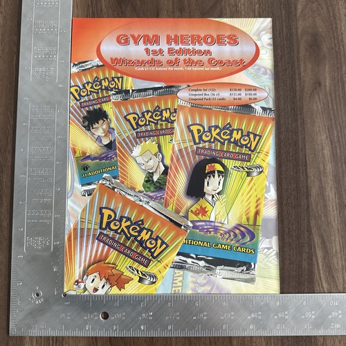 2000 Pokemon Trading Card Game TCG Gym Heroes 1st Edition Print Ad Pop Art WOTC - Picture 2 of 2