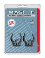 Black Universal Mounting Brackets for -Cell Flashlight, 2 pk