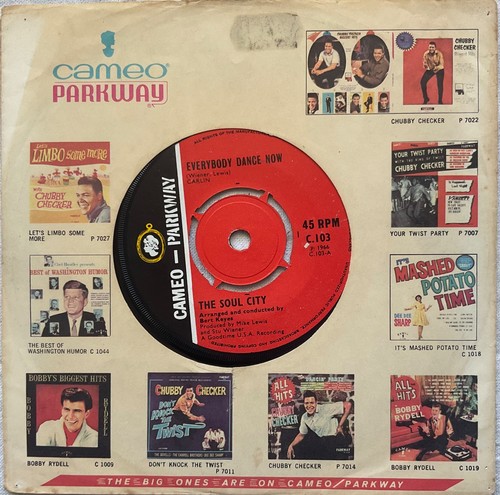 THE SOUL CITY - ‘EVERYBODY DANCE NOW’/‘WHO KNOWS’.  RARE CAMEO PARKWAY 45. 1966 - Picture 1 of 3