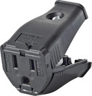 2-Pole 3-Wire Grounding Cord Outlet, 3W102-E, Black