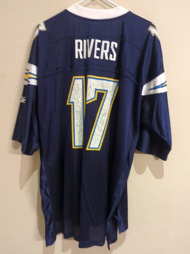 Vtg San Diego Chargers NFL Authentic Jersey #17 Rivers 2XL Short Sleeve Graphic - Picture 7 of 12