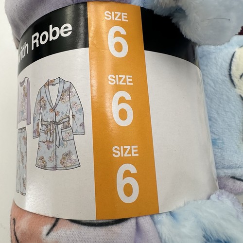 Disney Frozen Plush Robe & 2 Pc Pajamas Size 8 Lilac & Blue Multi MSRP $60 NWT - Picture 8 of 9