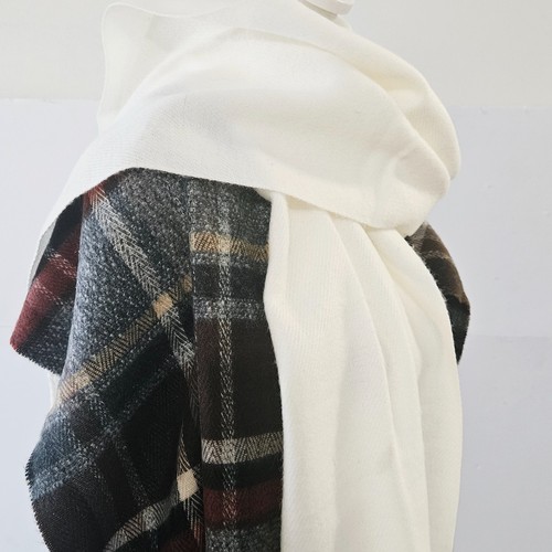 Merona & White Peaks One Size Fringed Acrylic Women's Scarves Wraps Set. Brown R - Picture 7 of 19