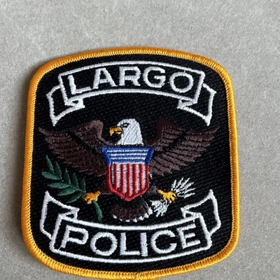 Police Theme Cloth Patch Largo Police Department Cloth Patches - Image 1 of 2