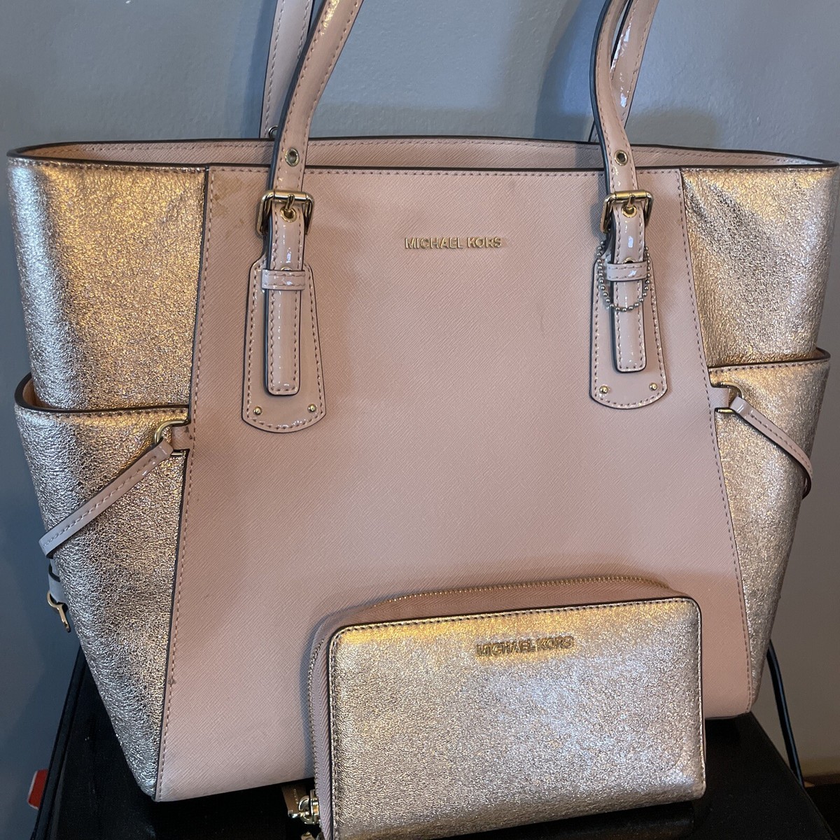 Michael kors voyager top tote rose