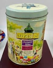 Vintage Advertising Tin - CHERRYDALE FARMS PEANUT CRUNCH - E CHERRY SONS 5.5"