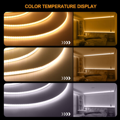 5V USB COB LED Strip Lights 3MM 5MM 8MM 320LEDs/m Self-adhesive Tape Room Lights - Picture 11 of 28
