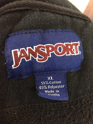 High Point University JANSPORT 1/4 Zip Womens XL Black Sweatshirt with Logo - Picture 6 of 6