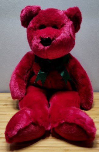 Arándano TY Beanie Buddies con arco verde. 13"." Como nuevo con etiquetas Tush como nuevas. 1998 - Imagen 2 de 5