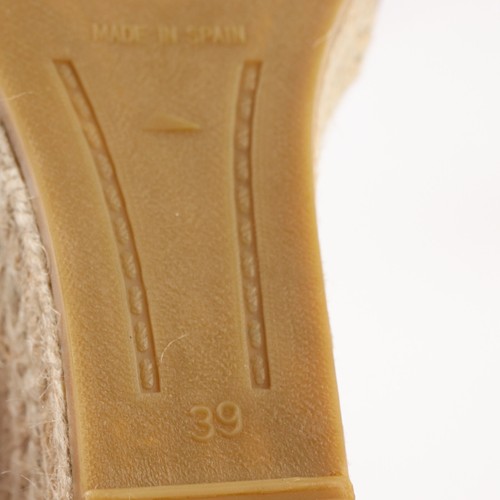 Sandalia alpargata Toni Pons para mujer talla 39 8 gris topo lona tacón de cuña atar - Imagen 12 de 14
