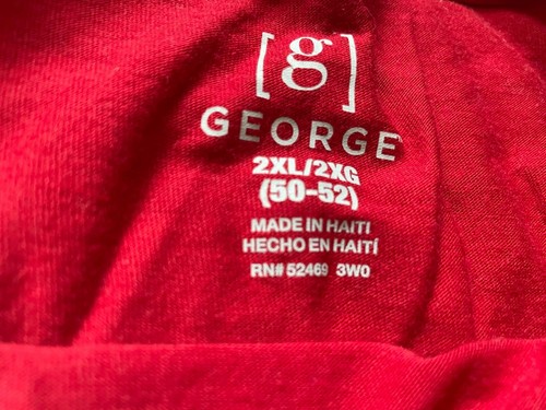 (2) Herren T-Shirts - XXL - rot, burgunderrot - George/Apt 9 sehr guter Zustand kostenloser Versand - Bild 7 von 8