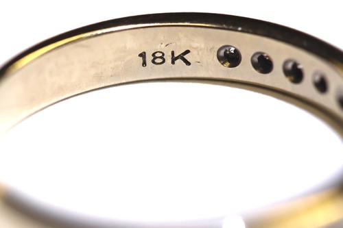 18k Weißgold 0,45ct Runder Diamant Kanal Set Ehering Ring 3,2g 7 - Bild 9 von 10