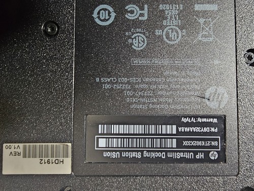 HP D9Y32UT#ABA UltraSlim Docking Station NO CABLES 732252-001 727347-001 | - Picture 2 of 5