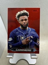 2024 Topps Stadium Club Red Foil Junior Caminero Tampa Bay Rays RC