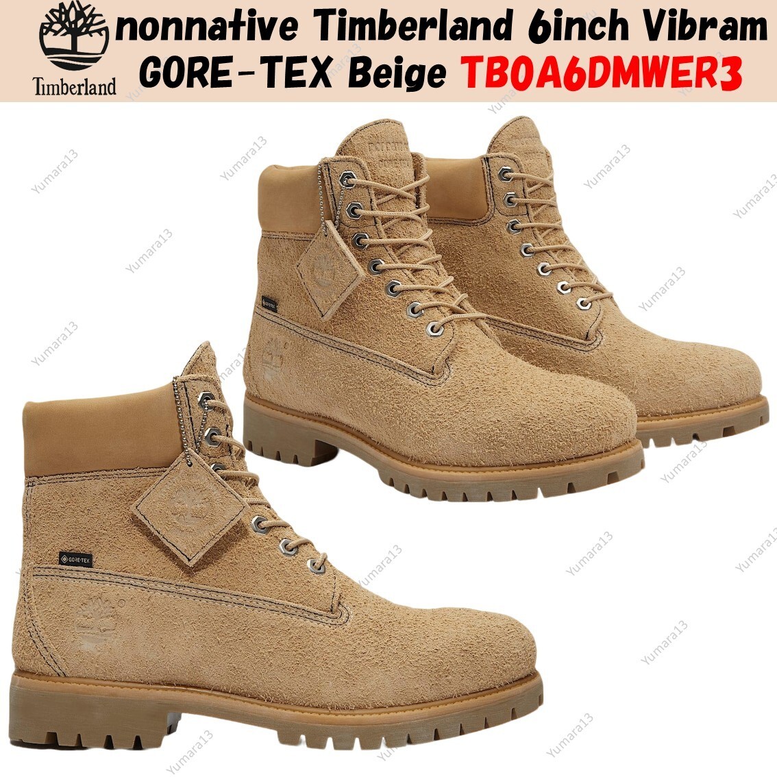 nonnative Timberland 6inch Vibram GORE-TEX Beige TB0A6DMWER3 nonnative Timberland 6inch Vibram GORE-TEX Beige TB0A6DMWER3
